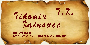 Tihomir Kainović vizit kartica